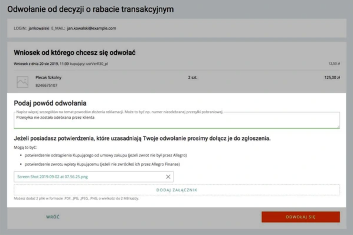 Jak Odwołać Się Od Decyzji O Zwrot Prowizji Społeczność Allegro 273018 4971