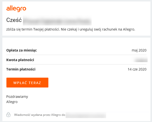 Juz Czas Ureguluj Rachunek Na Allegro Spolecznosc Allegro 38955