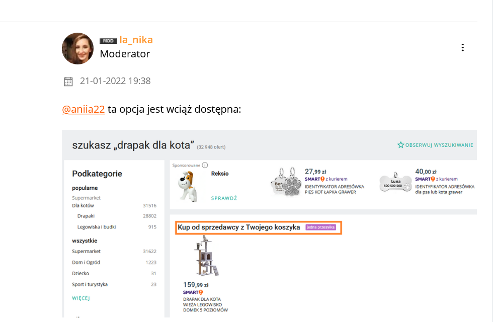 Screenshot 2022-01-25 at 17-23-55 Odp Jak ustawić wyszukiwanie przedmiotu u sprzedawcy którego juz mam w koszyku .png