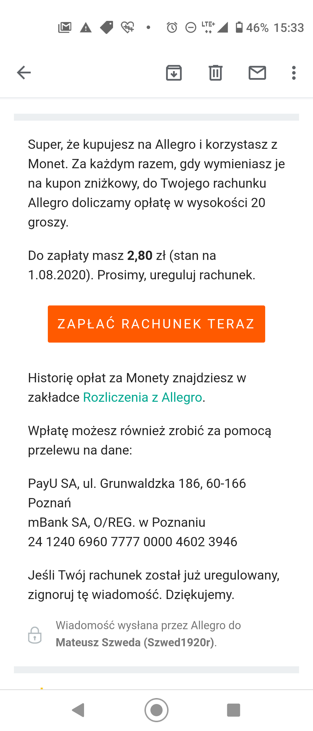 Wezwanie Do Zapłaty Allegro