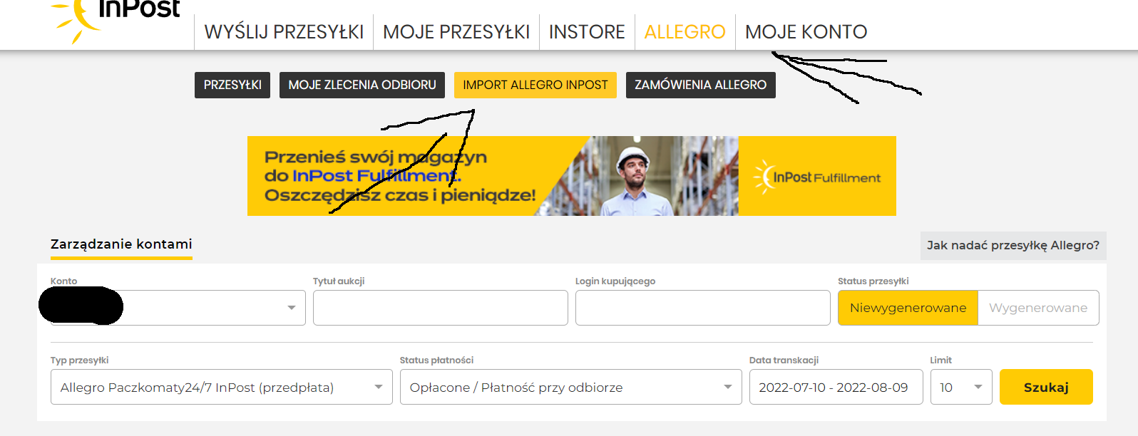 Rozwiązano: Managera Przesyłek InPost - Społeczność Allegro - 843208
