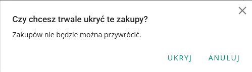 Ukrycie zamówienia wymaga potwierdzenia...