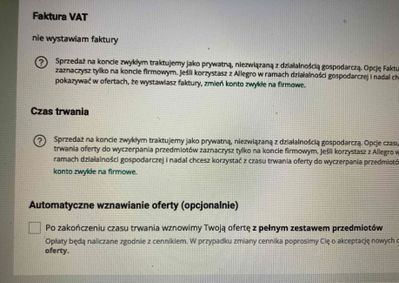 nieaktywna opcja