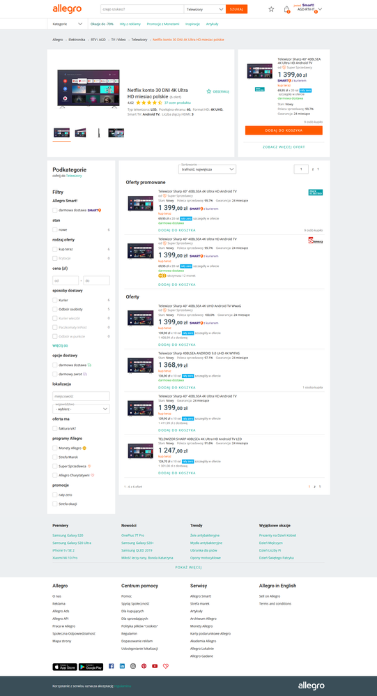 Screenshot_2020-03-03 Netflix konto 30 DNI 4K Ultra HD miesiac polskie - Opinie i ceny - sklep internetowy Allegro pl.png