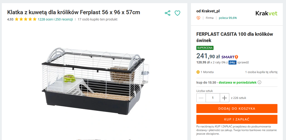 2023-06-23 13_10_23-FERPLAST CASITA 100 dla królików świnek 11857098261 - Allegro.pl — Mozilla Firef.png