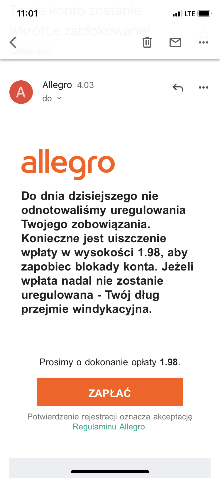 Uwaga Oszusci Spolecznosc Allegro 4508