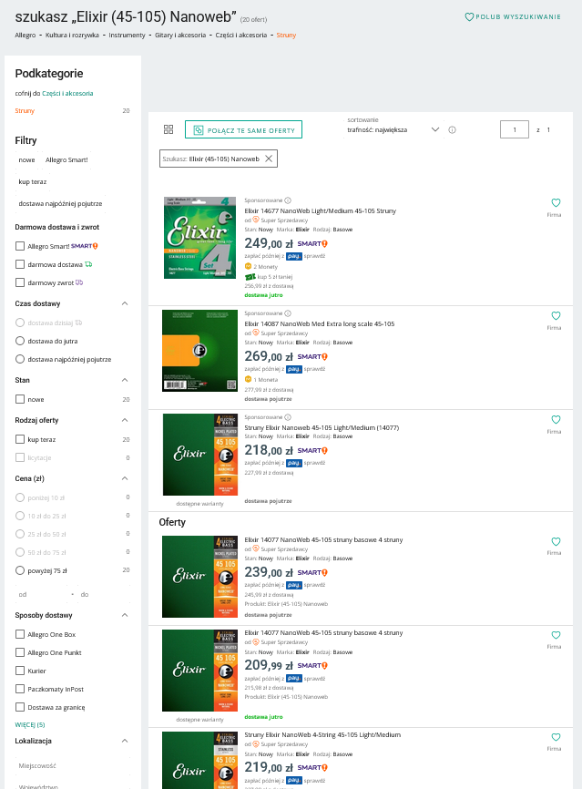 Screenshot 2023-09-19 at 12-17-26 Elixir (45-105) Nanoweb - Struny gitarowe - sklep internetowy Allegro.pl.png