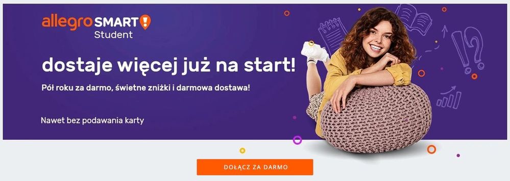 Allegro Smart Student Darmowa Dostawa Przez 6 Miesiecy I Kody Znizkowe Dla Studentow