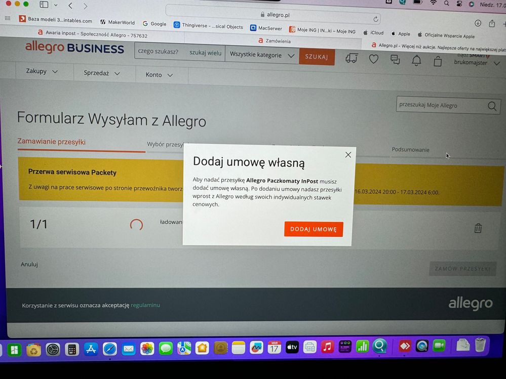 Witam taką mam informacje