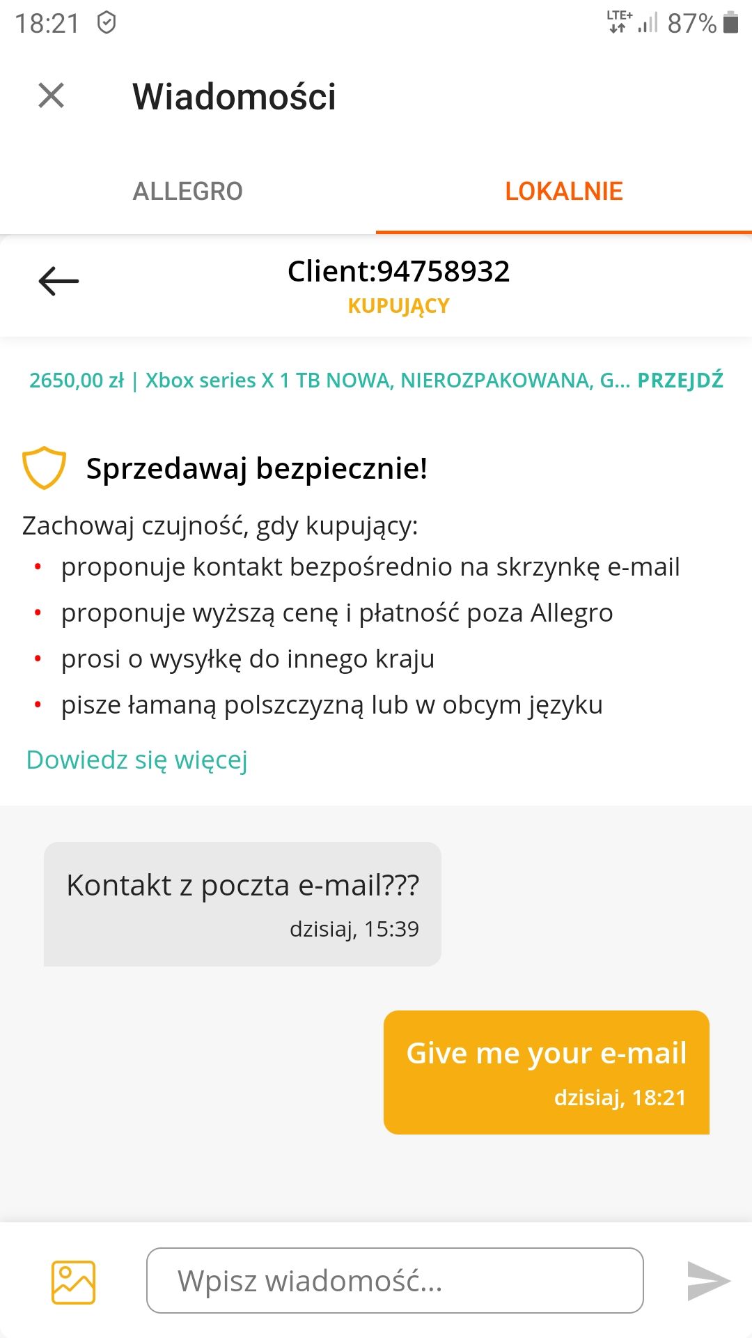 Oszustwo Nigeryjskie Lista Adresow I Kont Spolecznosc Allegro 81472