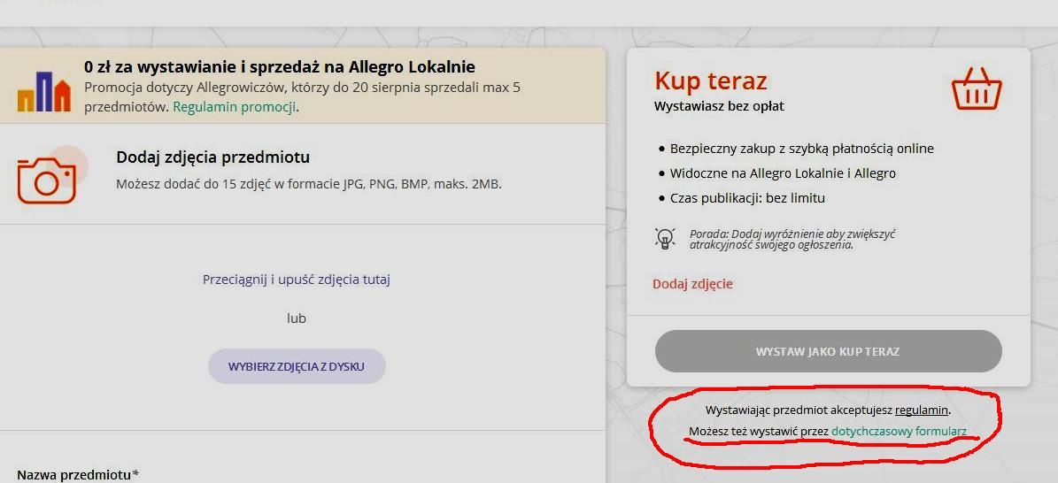 Rozwiazano Brak Mozliwosci Wystawienia Przedmiotu W Allegro Zwykle Brak Mozliwosci Nawet Po Aktywacji Konta Spolecznosc Allegro 125458