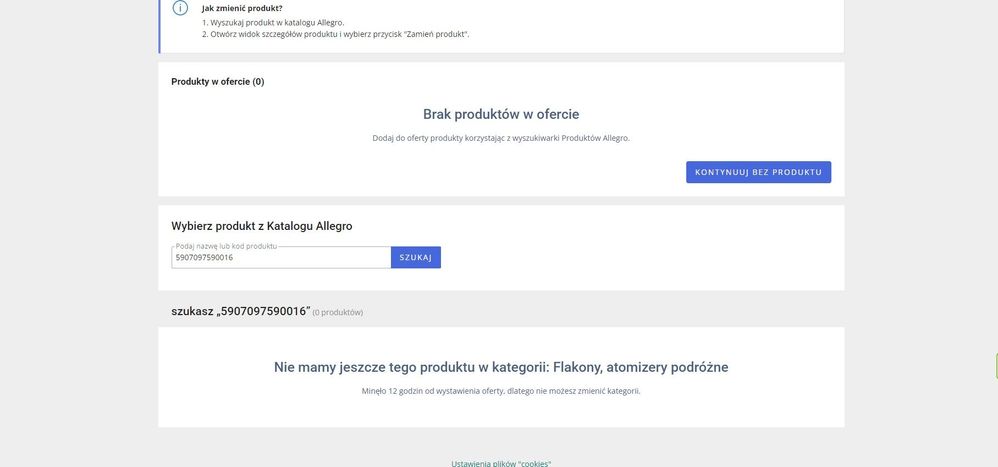 podczas wyszukiwania nic nie wyskakuje