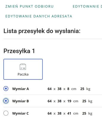 kiedy robię wysyłkę świeci jeden na stale a drugi mogę zaświecić , brak możliwości przejść dalej