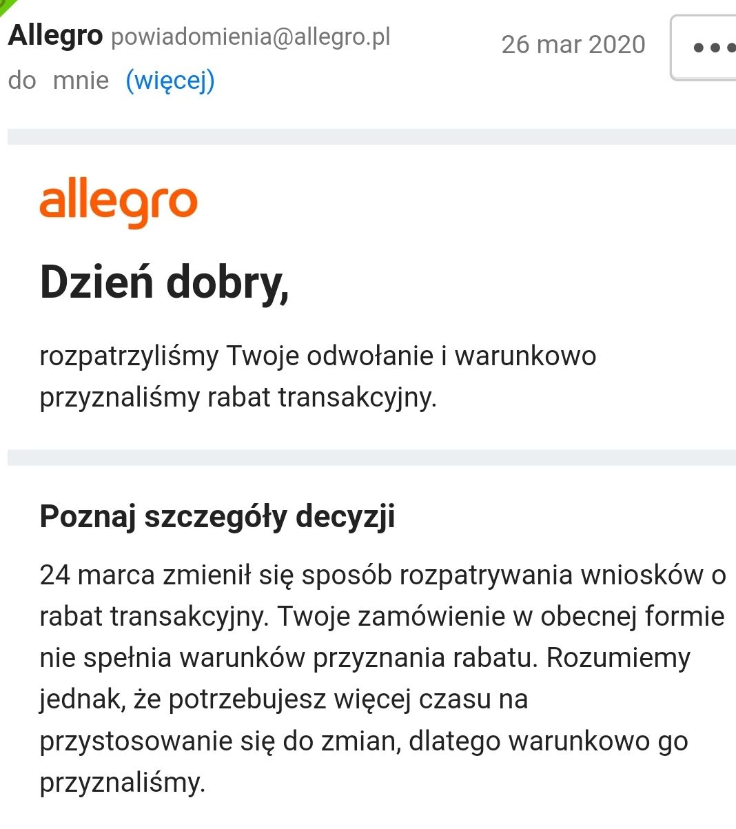 Allegro Zwrot Pieniędzy Brak Towaru