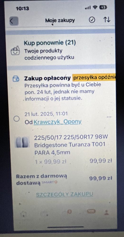 screen od kupującego