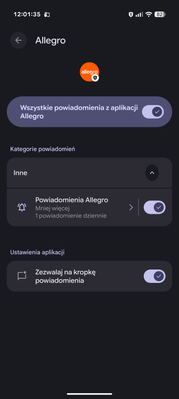 Ustawienia powiadomień