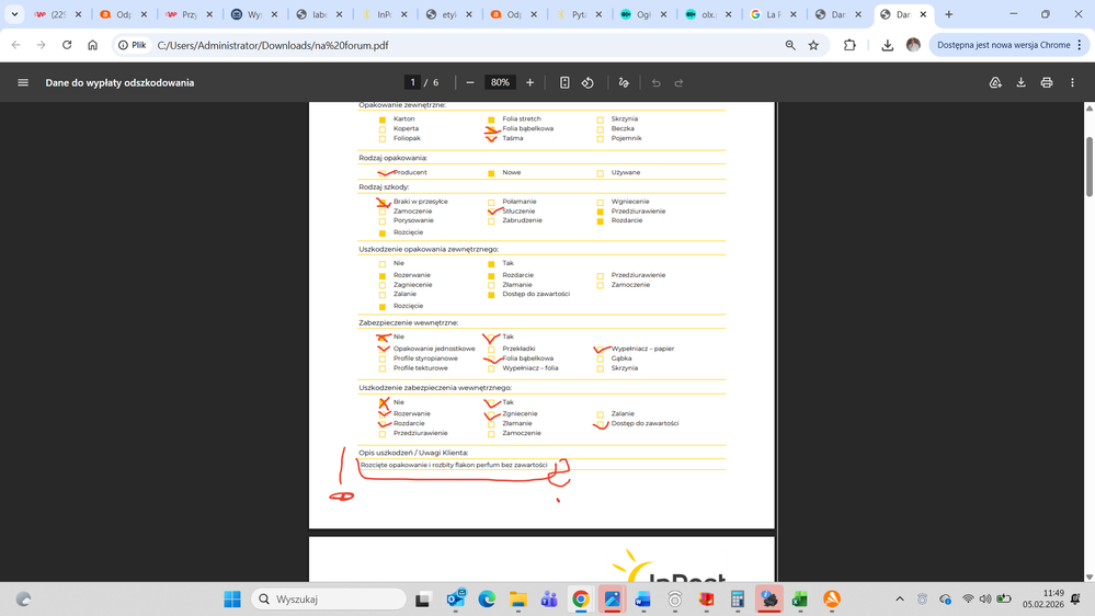 TAK POWINIEN BYĆ ZAZNACZONY