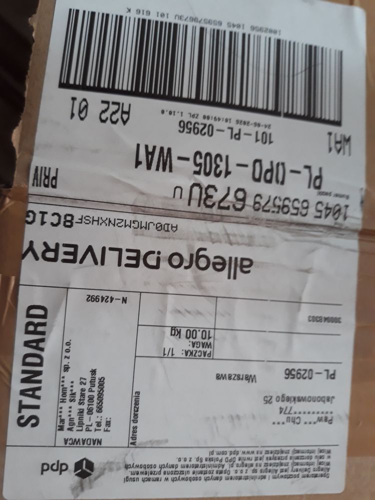 nie wien, który to numer więc załączam zdjęcie etykiety