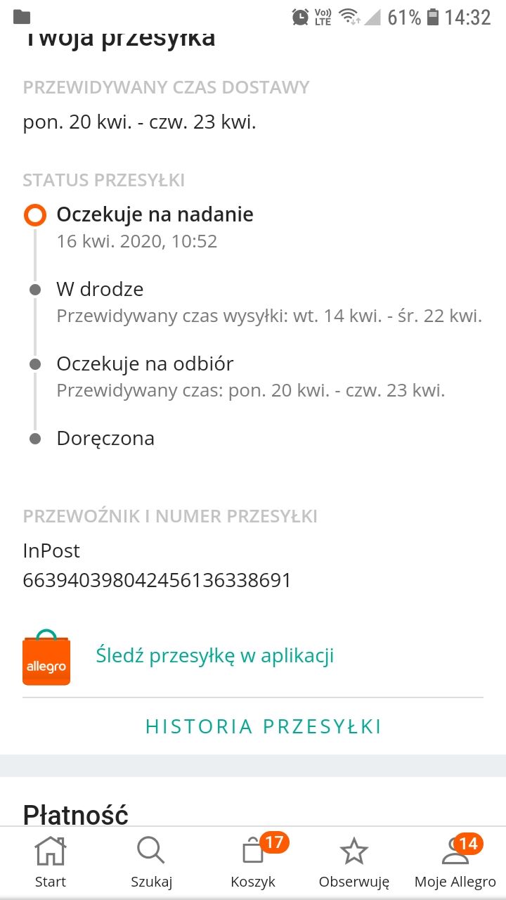 Rozwiazano Brak Informacji O Przekazaniu Przesylki Dalej I Brak Kontaktu Ze Sprzedawca Spolecznosc Allegro 23516
